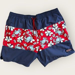 Vineyard Vines Swim‎ Trunks Shorts Men's XL Crab Wt Bag Bottom EXCELLENT ✅